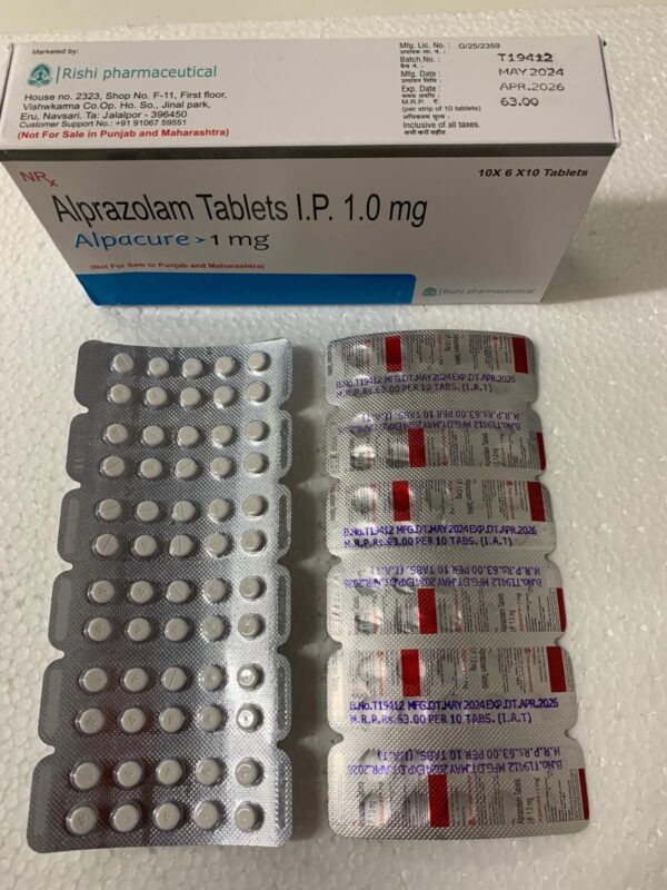 Xanax Alpcure 1mg Tablets (Alprazolam)